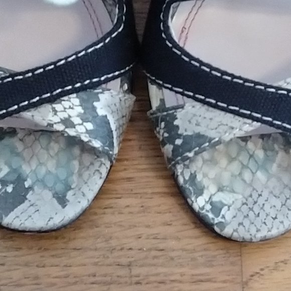 Plenty by Tracy Reese "Annie" Leather and Canvas Sandals - Size 38 (US 8) - Picture 12 of 12